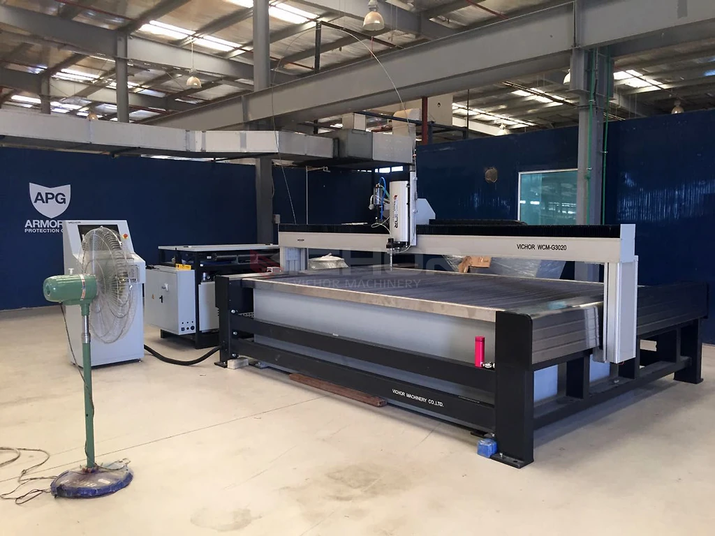 VICHOR WCM-G3020 waterjet cutting machine at APG