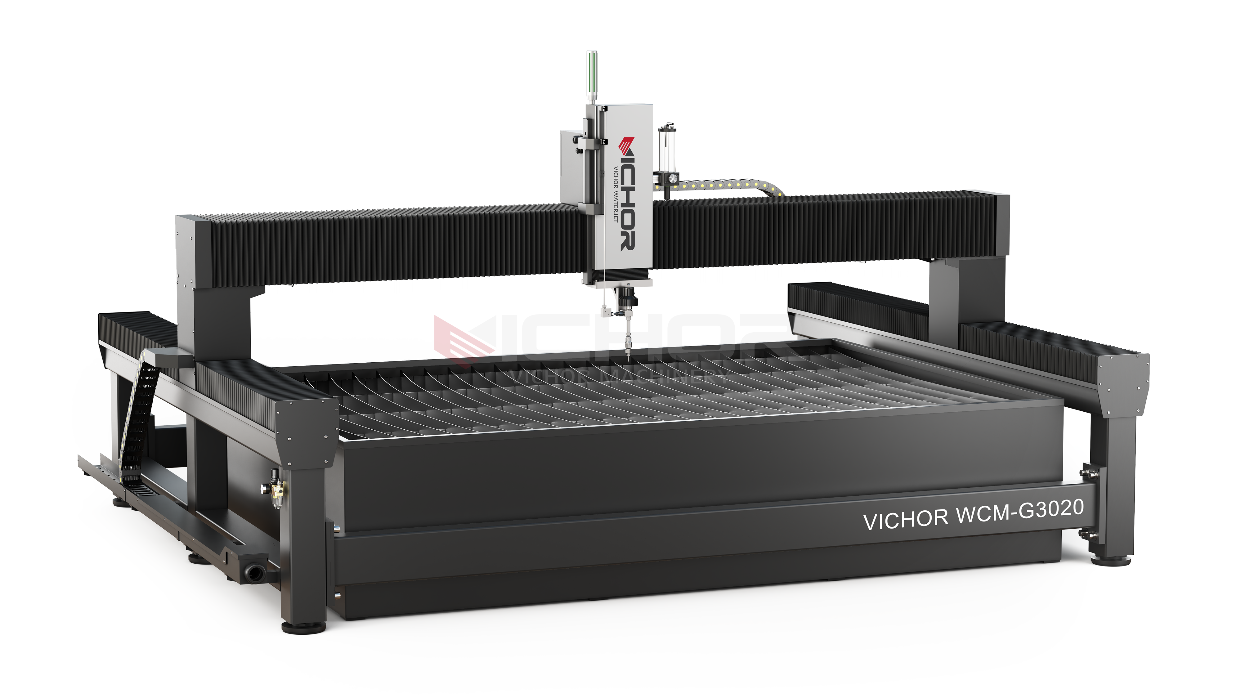 VICHOR WCM-G3020: gantry frame and water tank built as separate structures