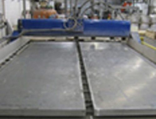 Waterjet cutting large aluminum plate
