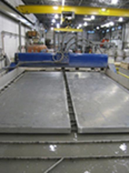 Waterjet cutting large aluminum plate