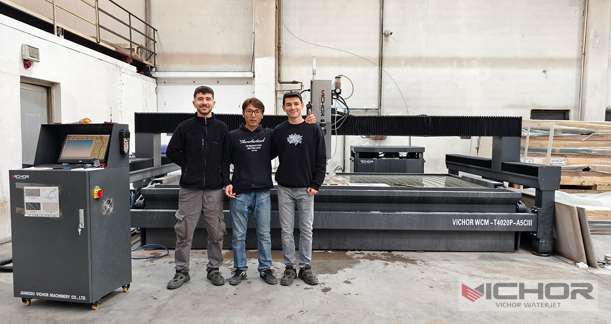 VICHOR's Next-Generation Waterjet Tilting Table Transforms Stone Fabrication in Turkey